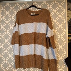 Old Navy brown and blue sweater